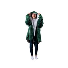 Load image into Gallery viewer, The Zipper Army Green Hugzy